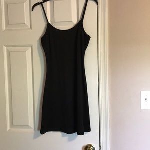 Black slip/slip dress